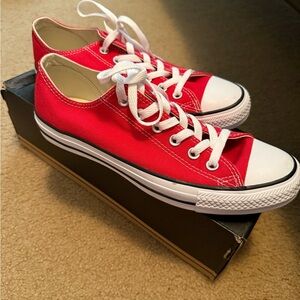 Converse Red and White Chuck Taylor Sneakers